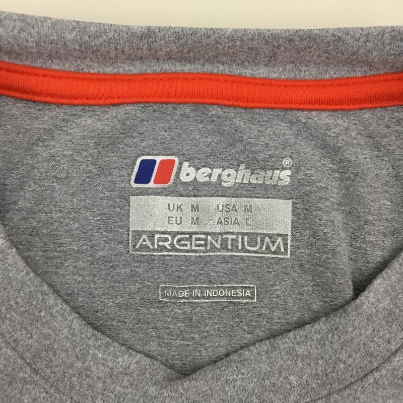 バーグハウス Berghaus Tシャツ 半袖 半袖カットソー プリントTシャツ クルーネックカットソー 4L ロゴ、文字 灰 / グレー /  メンズ USED 古着 中古 10116025