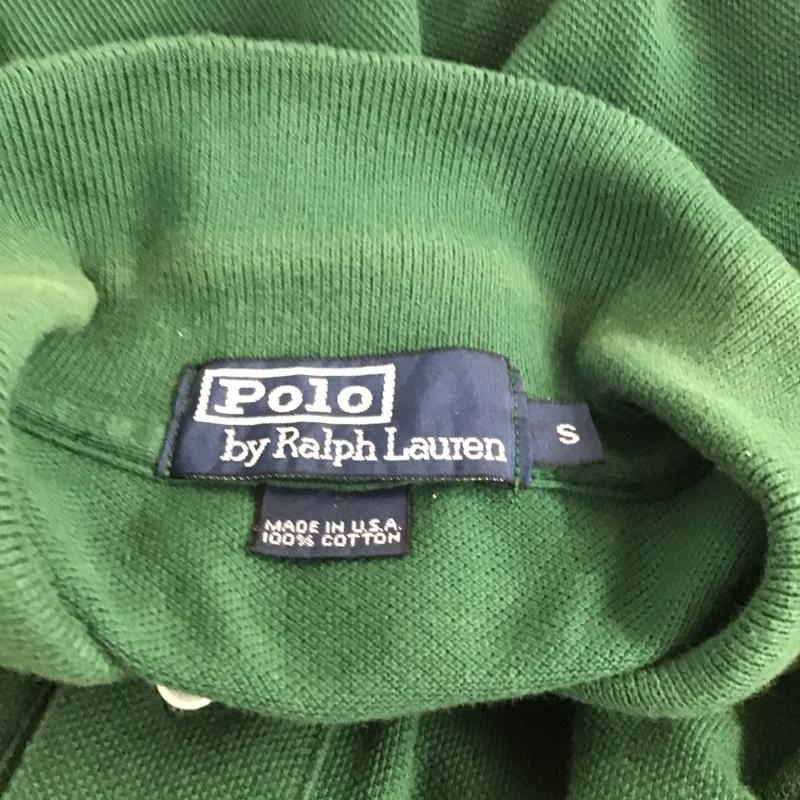 ポロバイラルフローレン Polo by RALPH LAUREN ポロシャツ 長袖 S 無地 緑 / グリーン /  メンズ USED 古着 中古 10111375