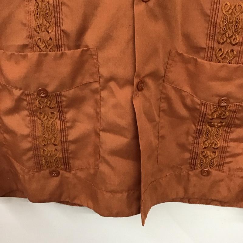 古着 USED シャツ、ブラウス 半袖 半袖シャツ キューバシャツ カジュアルシャツ S 刺繍 橙 / オレンジ /  メンズ USED 古着 中古 10132697