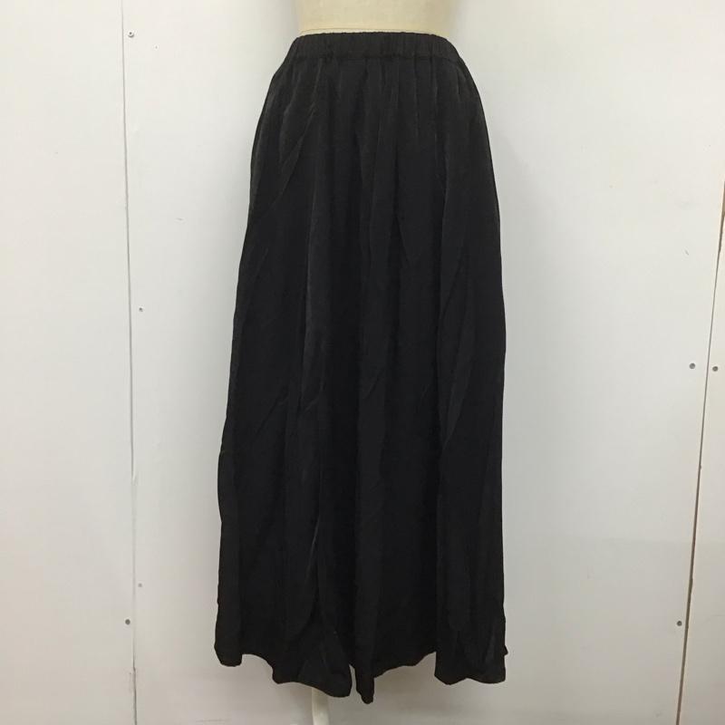 ローリーズファーム LOWRYS FARM スカート ロングスカート LF522009MC フレアスカート FREE 無地 黒 / ブラック /  レディース USED 古着 中古 10107500
