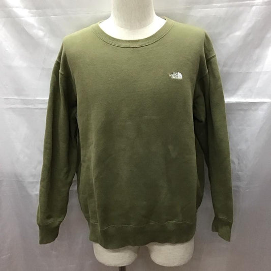 ザノースフェイス THE NORTH FACE トレーナー 長袖 nt61812z 長袖スウェット トレーナー リブスウェットカットソー L ロゴ、文字 カーキ / カーキ /  メンズ USED 古着 中古 10111808