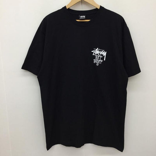 ステューシー STUSSY Tシャツ 半袖 Tuff Stuff Tee L ロゴ、文字 X プリント 黒 / ブラック /  メンズ USED 古着 中古 10139087