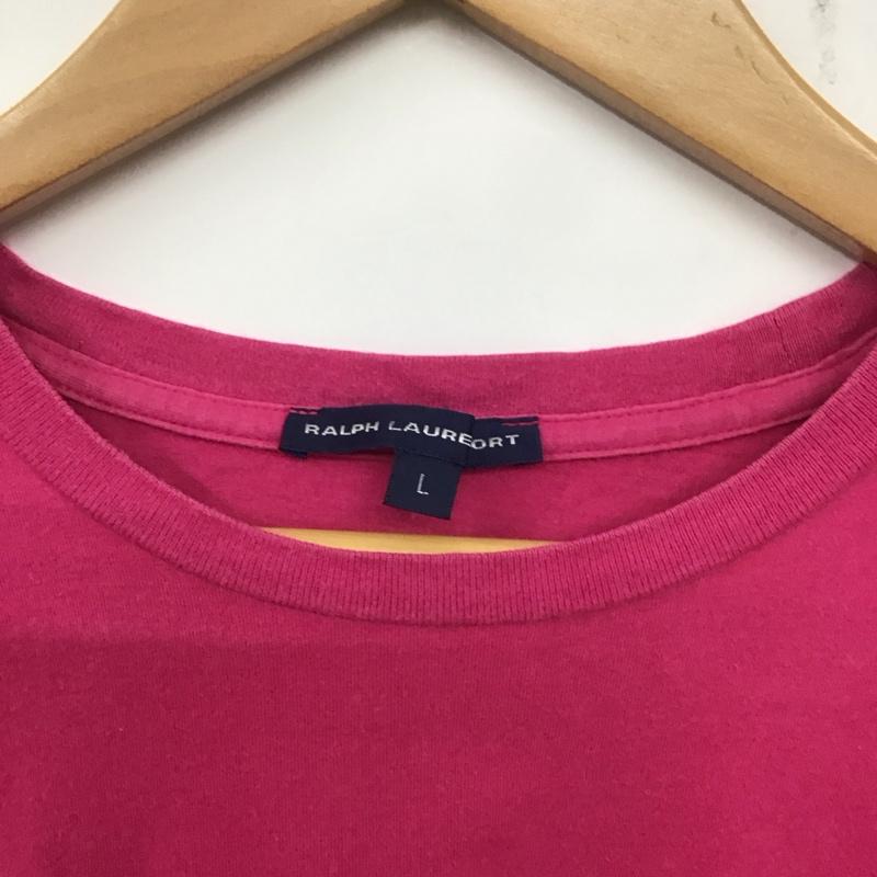 ラルフローレンスポーツ RALPHLAURENSPORT Tシャツ 半袖 クルーネック コットン L ワンポイント 桃 / ピンク /  レディース USED 古着 中古 10139141