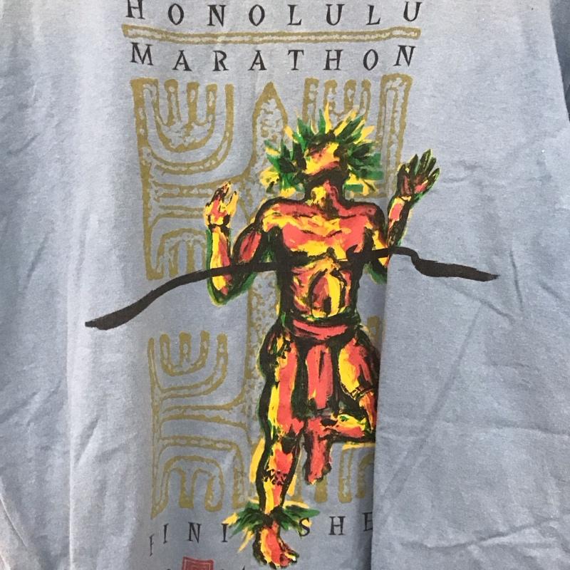 ナイキ NIKE Tシャツ 半袖 半袖カットソー プリントTシャツ クルーネックカットソー L プリント 水色 / ライトブルー /  メンズ USED 古着 中古 10145243