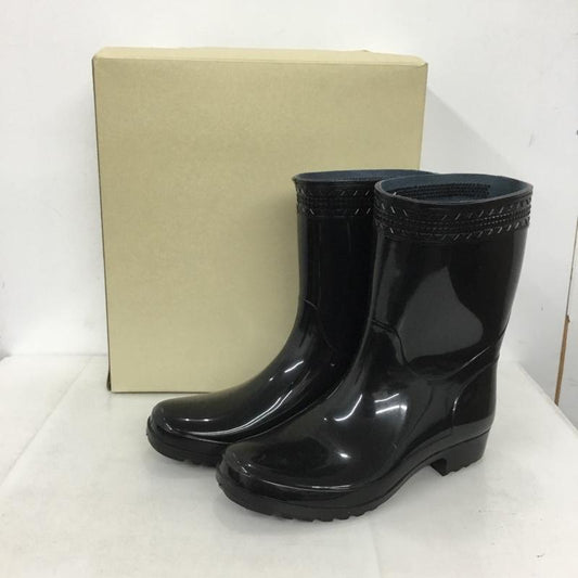 アキレス achilles 長靴、レインシューズ 長靴、レインシューズ 24cm ショート丈 24.0cm 無地 黒 / ブラック /  レディース USED 古着 中古 10138314