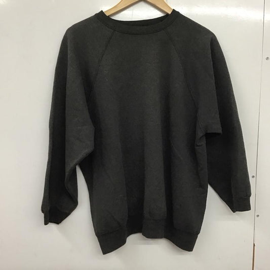 ヘインズ HANES トレーナー 長袖 長袖スウェット クルーネックカットソー トレーナー L 無地 灰 / グレー /  メンズ USED 古着 中古 10138417