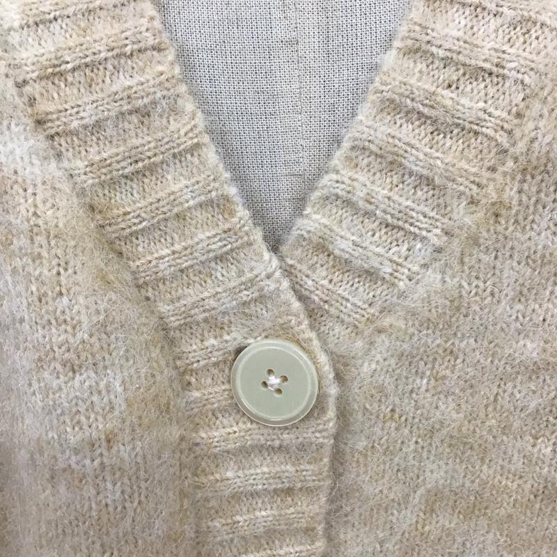 ローリーズファーム LOWRYS FARM カーディガン 長袖 LF623521NT Vネック 2 無地 ベージュ / ベージュ /  レディース USED 古着 中古 10125812