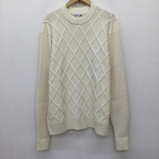 ユニクロ UNIQLO ニット、セーター 長袖 JW Anderson XL 無地 白 / ホワイト /  メンズ USED 古着 中古 10138696