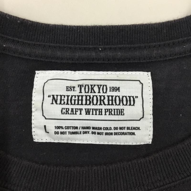 ネイバーフッド NEIGHBORHOOD Tシャツ 半袖 半袖カットソー プリントTシャツ クルーネックカットソー L プリント 黒 / ブラック /  メンズ USED 古着 中古 10114586