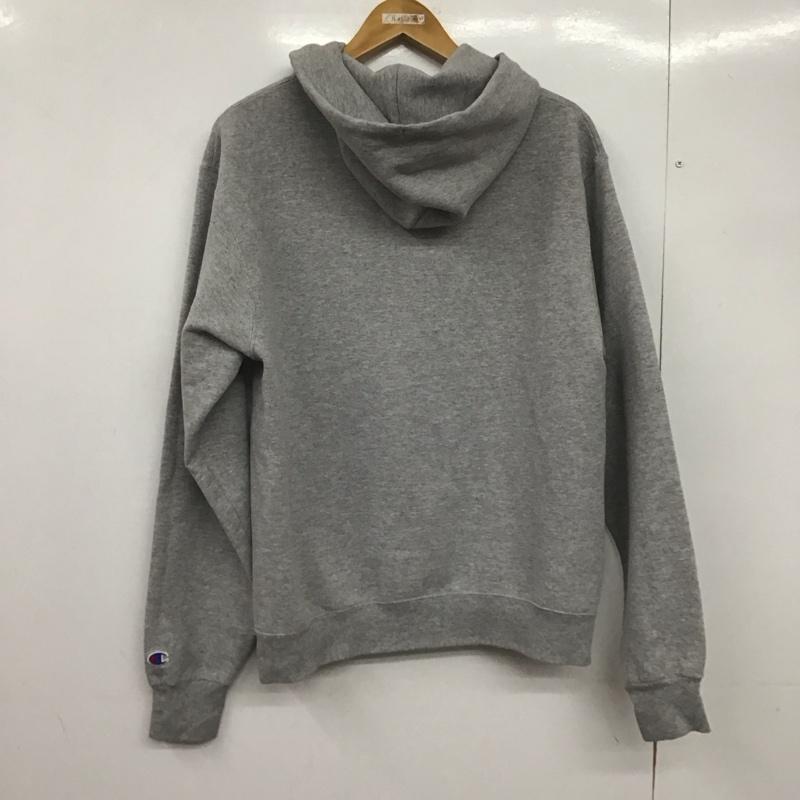 チャンピオン Champion パーカー 長袖 長袖パーカー プルオーバーパーカー スウェット M ロゴ、文字 灰 / グレー /  メンズ USED 古着 中古 10148482