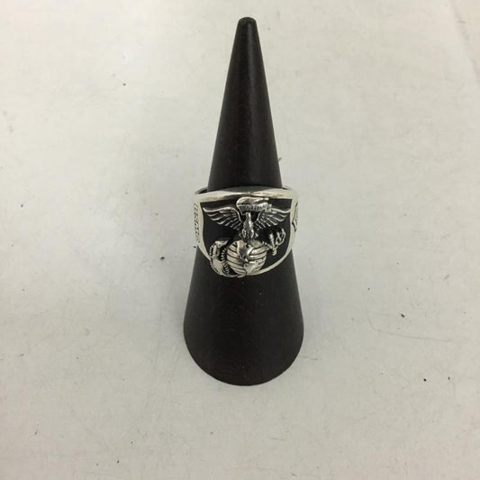 古着 USED アクセサリー 指輪 USMC 海兵隊 カレッジリング 19号  銀 / シルバー / X 黒 / ブラック /  メンズ USED 古着 中古 10144925