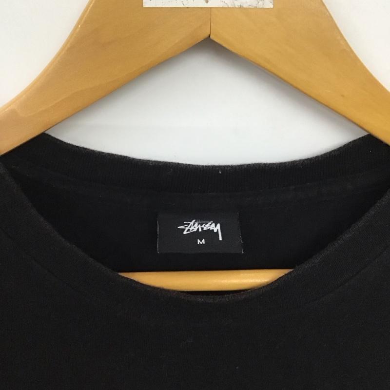 ステューシー STUSSY Tシャツ 半袖 半袖カットソー プリントTシャツ クルーネックカットソー M プリント 黒 / ブラック /  メンズ USED 古着 中古 10146751