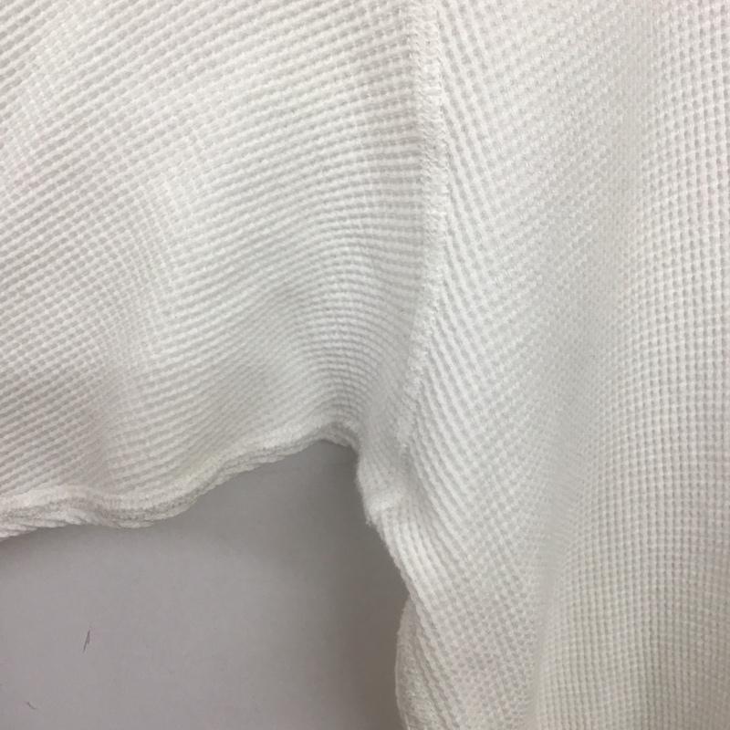 アンセルム ANCELLM カットソー 長袖 anc-ct134 25AW AGEWAFFLECREWLSTSHIRT 3 ダメージ加工 白 / ホワイト /  メンズ USED 古着 中古 10148066