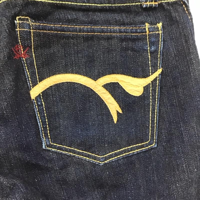 フラットヘッド FLATHEAD パンツ デニム、ジーンズ R.J.B デニムパンツ スリムパンツ 29インチ ロゴ、文字 インディゴ / インディゴ /  メンズ USED 古着 中古 10147512