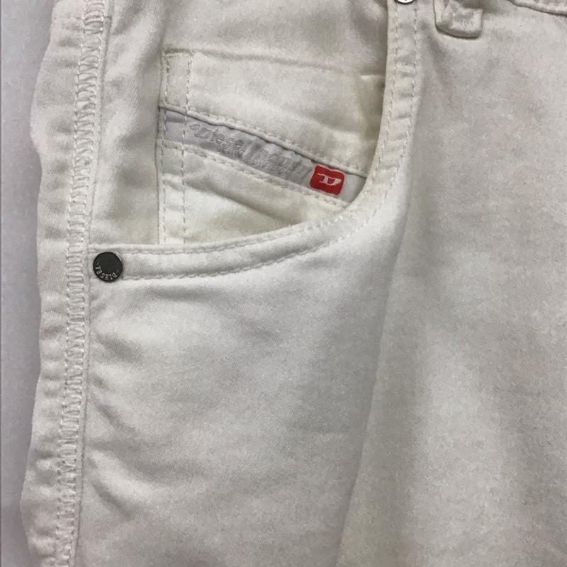 ディーゼル DIESEL パンツ デニム、ジーンズ スリムパンツ ストレッチパンツ カジュアルパンツ 29インチ ダメージ加工 白 / ホワイト /  メンズ USED 古着 中古 10142336
