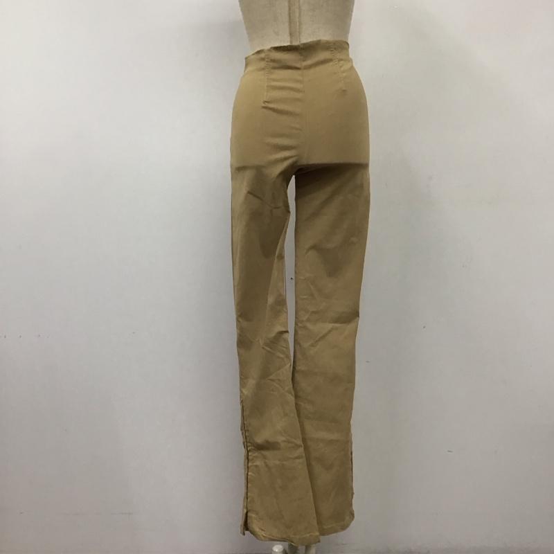 ベルシュカ Bershka ボトムス ボトムス 5171 692 742 フレアパンツ 裾スリット XS 無地 ベージュ / ベージュ /  レディース USED 古着 中古 10118726