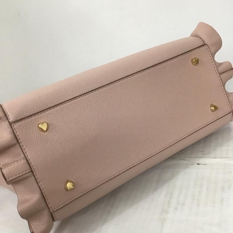 サマンサベガ Samantha Vega ハンドバッグ ハンドバッグ フリル ショルダー 2WAY ロゴ、文字 桃 / ピンク /  レディース USED 古着 中古 10111507
