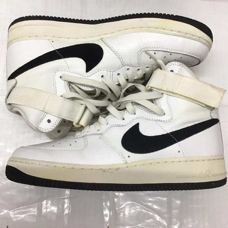 ナイキ NIKE スニーカー スニーカー 743546-105 AIR FORCE 1 HIGH RETRO QS 28cm 28.0cm ロゴ、文字 白 / ホワイト / X 黒 / ブラック /  メンズ USED 古着 中古 10112176