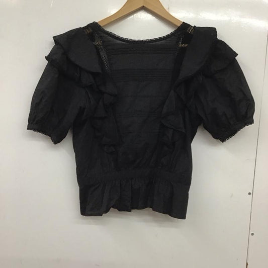 スライ SLY カットソー 半袖 030BSY30-3320 FRILLTUCK2WAYトップス FREE 無地 黒 / ブラック /  レディース USED 古着 中古 10138812