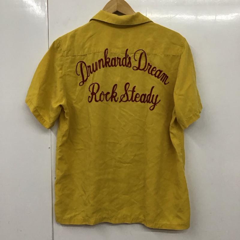 ギルティーパーティーズ GUILTYPARTIES シャツ、ブラウス 半袖 ワコマリア M ロゴ、文字 X 刺繍 黄 / イエロー /  メンズ USED 古着 中古 10129996