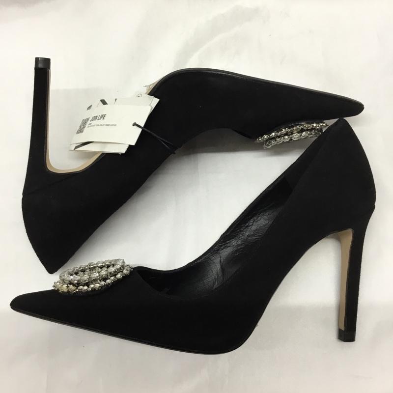 ザラ ZARA パンプス パンプス 1263 810 040 ハイヒール ポインテッドトゥ 36 ビシュー タグ付き ワンポイント 黒 / ブラック /  レディース USED 古着 中古 10110157