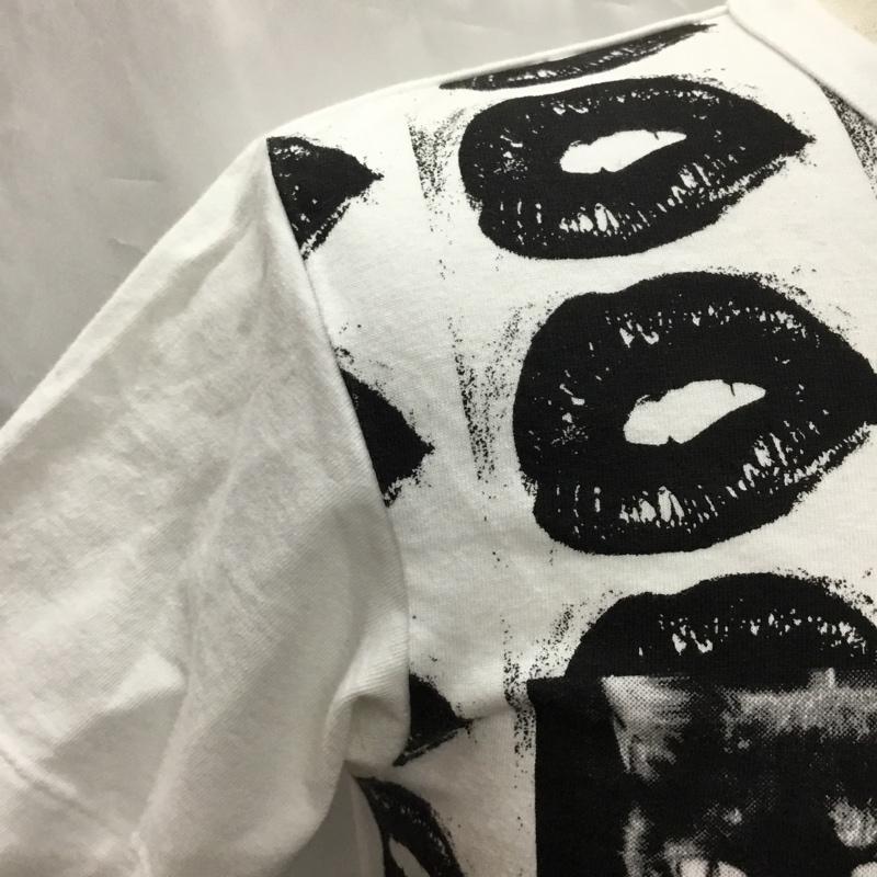 コムデギャルソン COMME des GARCONS Tシャツ 半袖 半袖カットソー プリントTシャツ クルーネックカットソー S プリント 白 / ホワイト /  メンズ USED 古着 中古 10115771