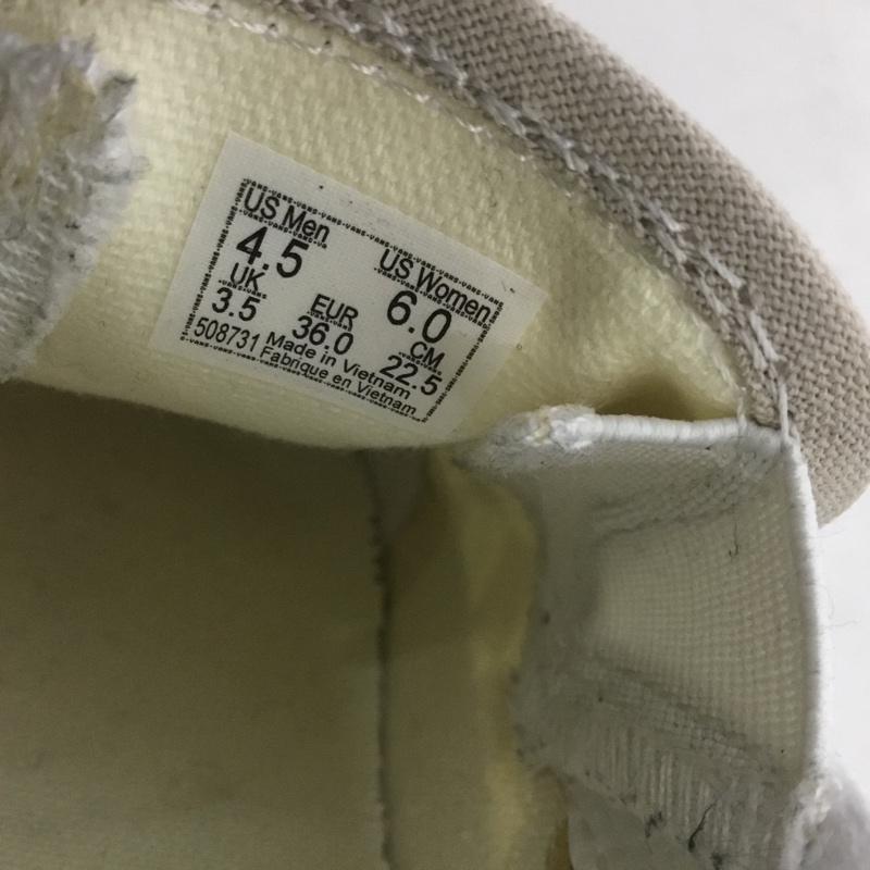 バンズ VANS スリッポン スリッポン 508731 22.5cm スニーカー 22.5cm チェック 白 / ホワイト / X ベージュ / ベージュ /  レディース USED 古着 中古 10146873
