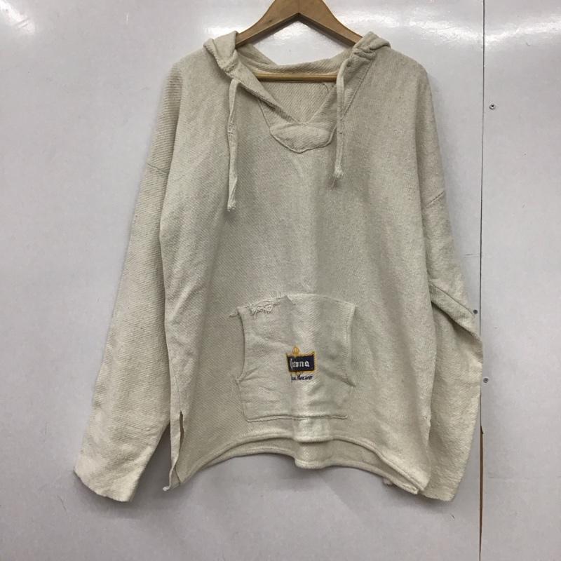 古着 USED パーカー 長袖 メキシカンパーカー Vネック 長袖パーカー 古着 プリント アイボリー / アイボリー /  メンズ USED 古着 中古 10145345