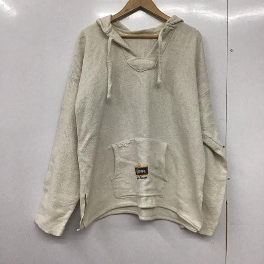 古着 USED パーカー 長袖 メキシカンパーカー Vネック 長袖パーカー 古着 プリント アイボリー / アイボリー /  メンズ USED 古着 中古 10145345