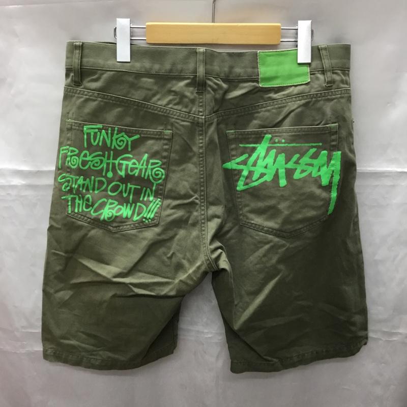 ステューシー STUSSY パンツ ショートパンツ ハーフパンツ ショートパンツ カジュアルパンツ 34 ロゴ、文字 カーキ / カーキ /  メンズ USED 古着 中古 10109356