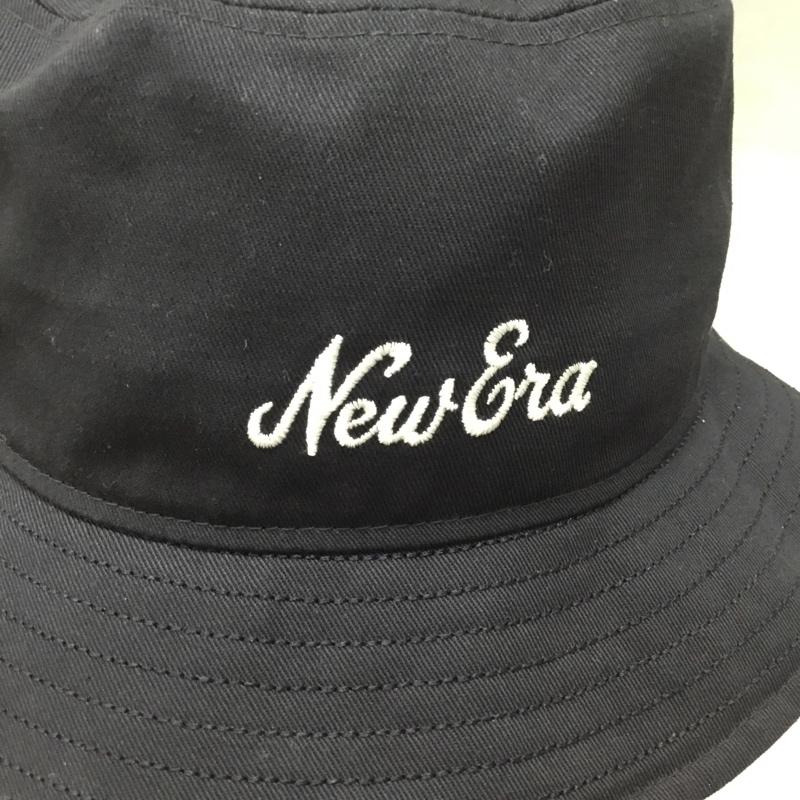 ニューエラ NEW ERA 帽子 ハット バケットハット ロゴ 刺繍 紺 / ネイビー /  メンズ USED 古着 中古 10111055