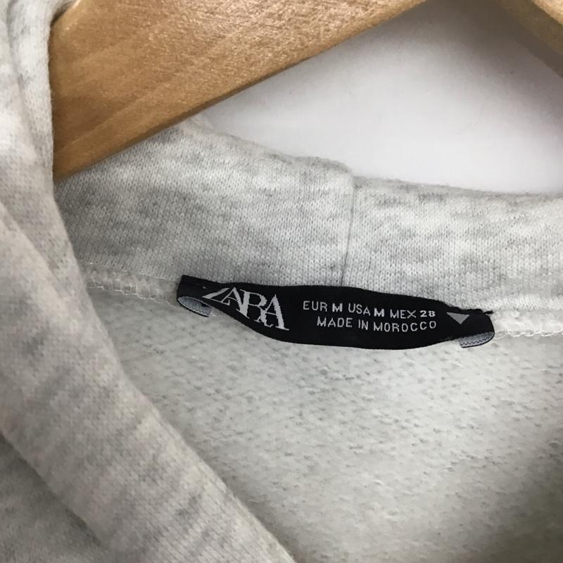 ザラ ZARA パーカー 長袖 M 無地 灰 / グレー /  レディース USED 古着 中古 10142297