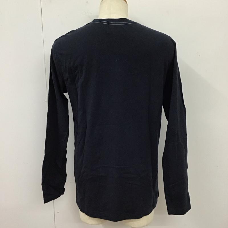 アール・ニューボールド R.NEWBOLD Tシャツ 長袖 RN-DW-37980 ロンT ロゴ プリント XL ワンポイント 紺 / ネイビー /  メンズ USED 古着 中古 10118108