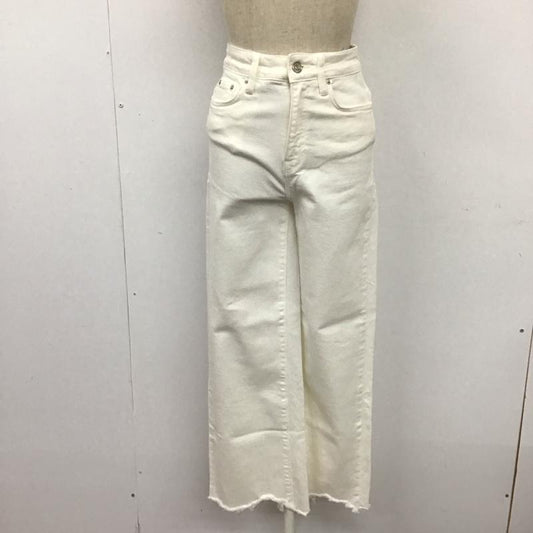 ザラ ZARA パンツ デニム、ジーンズ 6045 049 251 カットオフ ホワイトデニム ストレッチ 無地 白 / ホワイト /  レディース USED 古着 中古 10109724