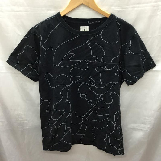 ティーケー TK Tシャツ 半袖 C01-28921 胸ポケット 3 総柄 黒 / ブラック /  メンズ USED 古着 中古 10117774