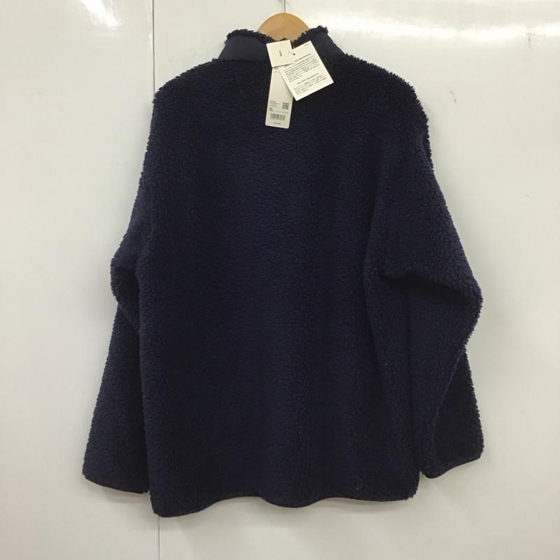ユニクロ UNIQLO ジャケット、上着 ジャケット、ブレザー 341-443221 フリースオーバーサイズプルオーバー XL 無地 紺 / ネイビー /  メンズ USED 古着 中古 10134916