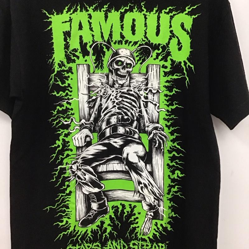 フェイマス FAMOUZ Tシャツ 半袖 M プリント X ロゴ、文字 黒 / ブラック /  メンズ USED 古着 中古 10145670