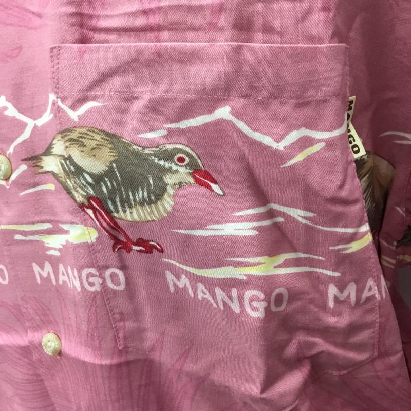 マンゴ MANGO シャツ、ブラウス 半袖 アロハシャツ M プリント 桃 / ピンク /  メンズ USED 古着 中古 10108731
