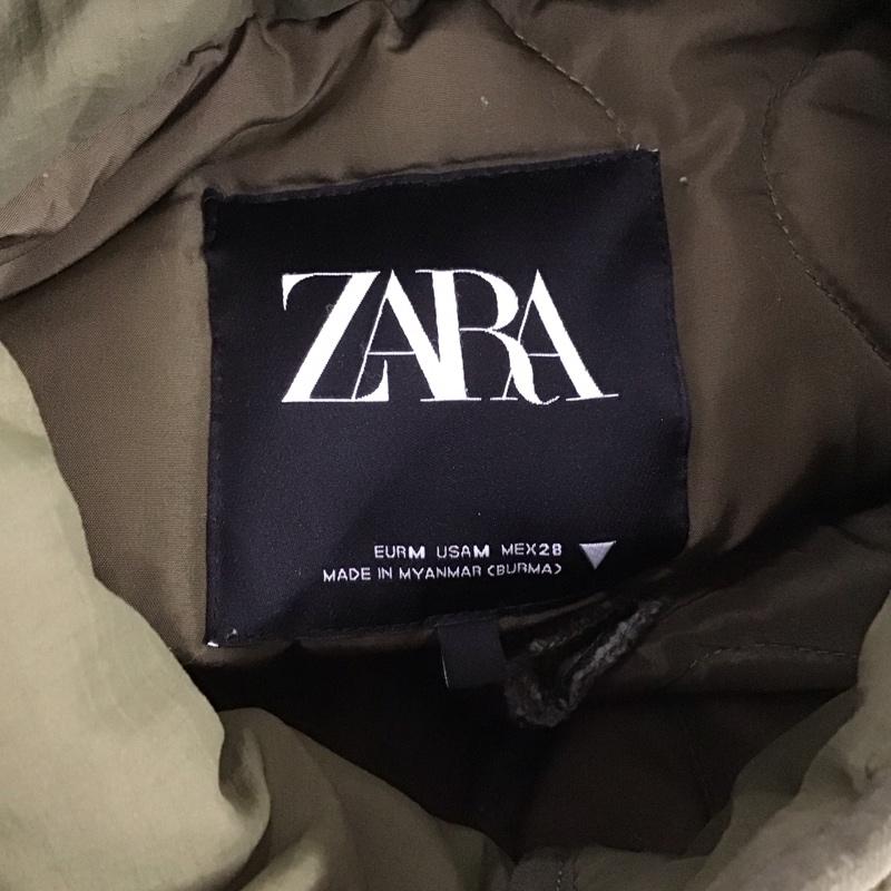 ザラ ZARA ジャケット、上着 ジャケット、ブレザー キルティングジャケット スタンドカラージャケット ボタン前開ジャケット M 無地 カーキ / カーキ /  レディース USED 古着 中古 10124740