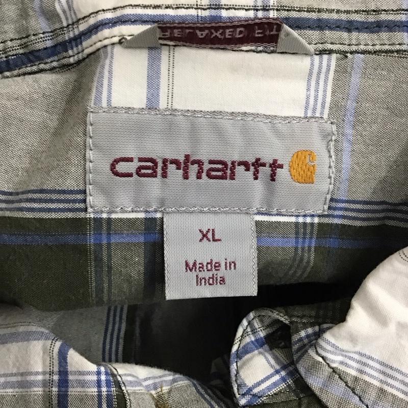 カーハート Carhartt シャツ、ブラウス 半袖 半袖シャツ チェックシャツ ボタンダウンシャツ XL チェック マルチカラー / マルチカラー /  メンズ USED 古着 中古 10112095