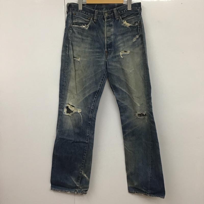 リーバイス Levi s パンツ デニム、ジーンズ デニムパンツ ストレートパンツ ダメージ加工パンツ カジュアルパンツ 36 無地 インディゴ / インディゴ /  メンズ USED 古着 中古 10109309