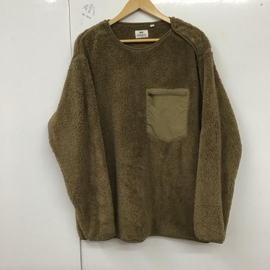 ユニクロ UNIQLO トレーナー 長袖 341-423111 エンジニアードガーメンツ フリースプルオーバー XL 無地 カーキ / カーキ /  メンズ USED 古着 中古 10129033