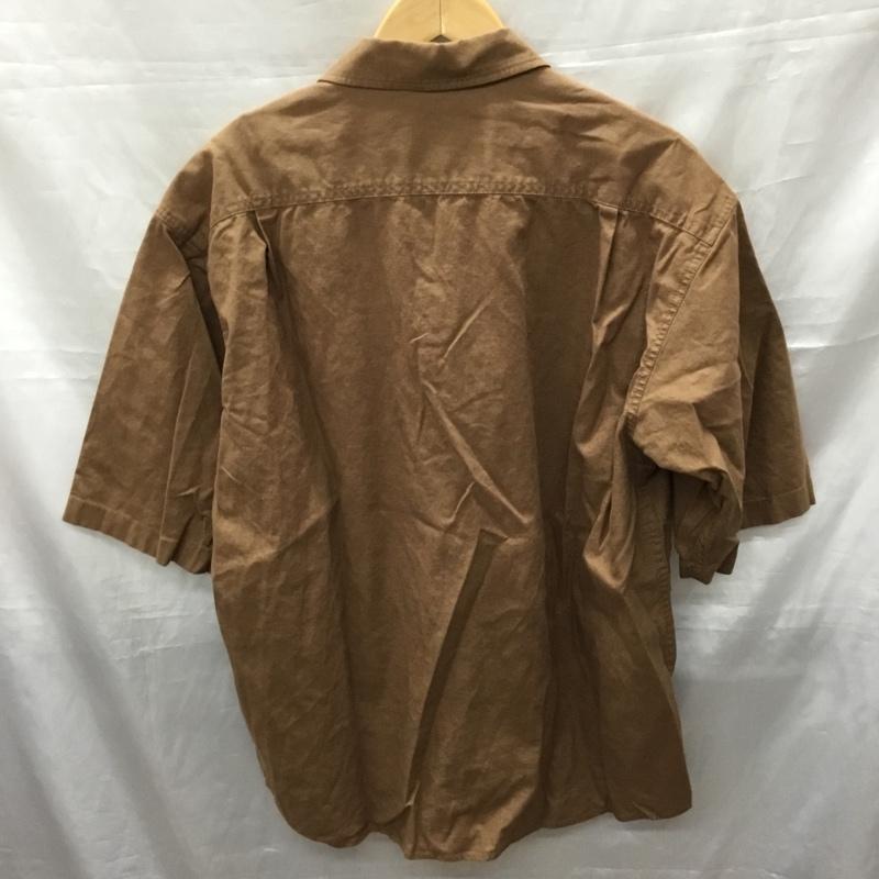 ラコレ LAKOLE シャツ、ブラウス 半袖 LKMF01U0NM ビッグシルエット オーバーサイズ L 無地 茶 / ブラウン /  メンズ USED 古着 中古 10117766