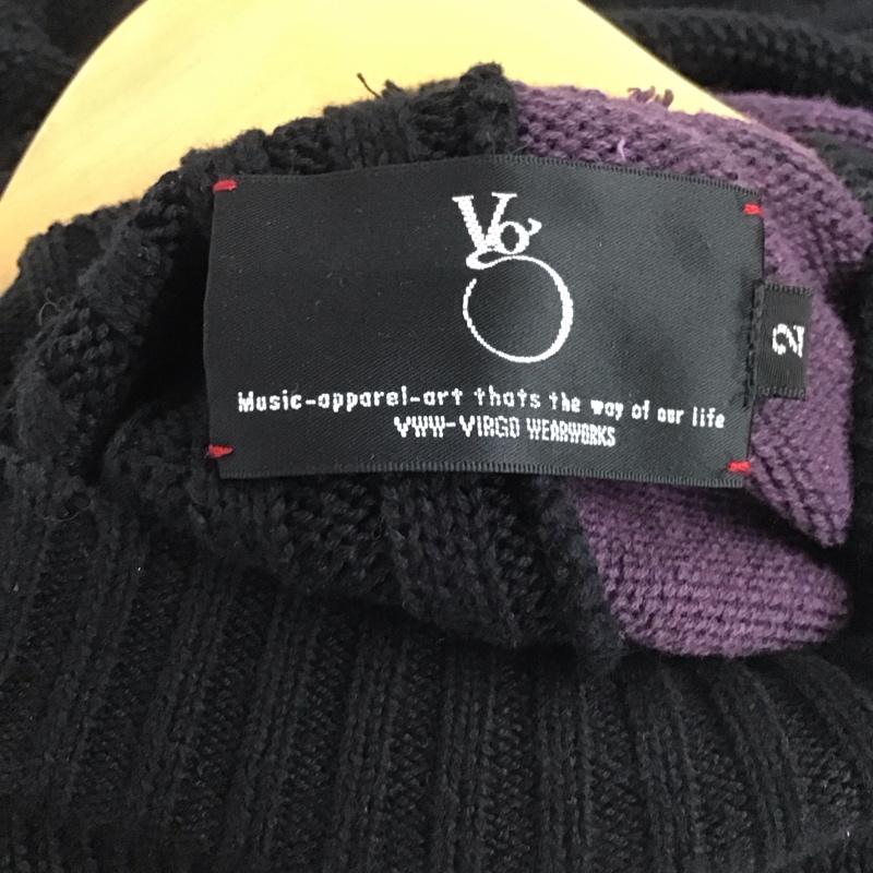 ウ゛ァルゴ VIRGO ニット、セーター 長袖 長袖ニットカットソー クルーネック セーター 2 無地 黒 / ブラック / X 紫 / パープル / X 灰 / グレー /  レディース USED 古着 中古 10142032