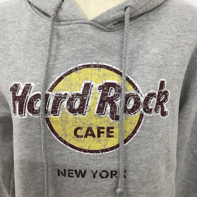 ハードロックカフェ HARD ROCK CAFE パーカー 長袖 フーディ M プリント 灰 / グレー /  レディース USED 古着 中古 10128229