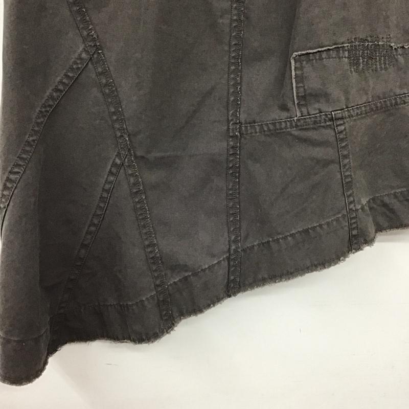 ディーゼル DIESEL スカート ミニスカート アシメ 26インチ 無地 チャコールグレー / チャコールグレー /  レディース USED 古着 中古 10148620