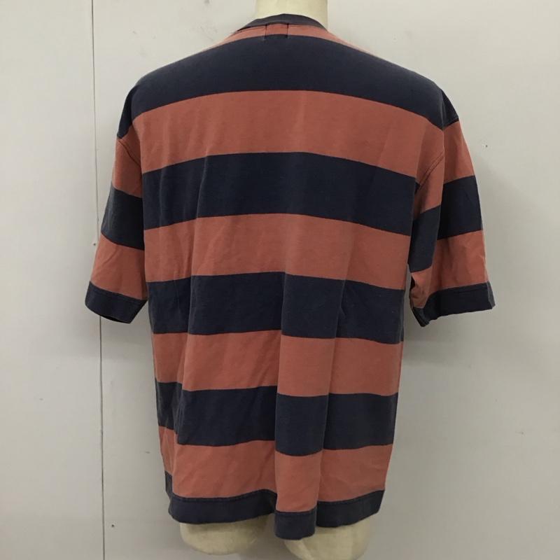 ギャップ GAP Tシャツ 半袖 90年代 胸ポケット L ボーダー柄 桃 / ピンク / X 紺 / ネイビー /  メンズ USED 古着 中古 10112664