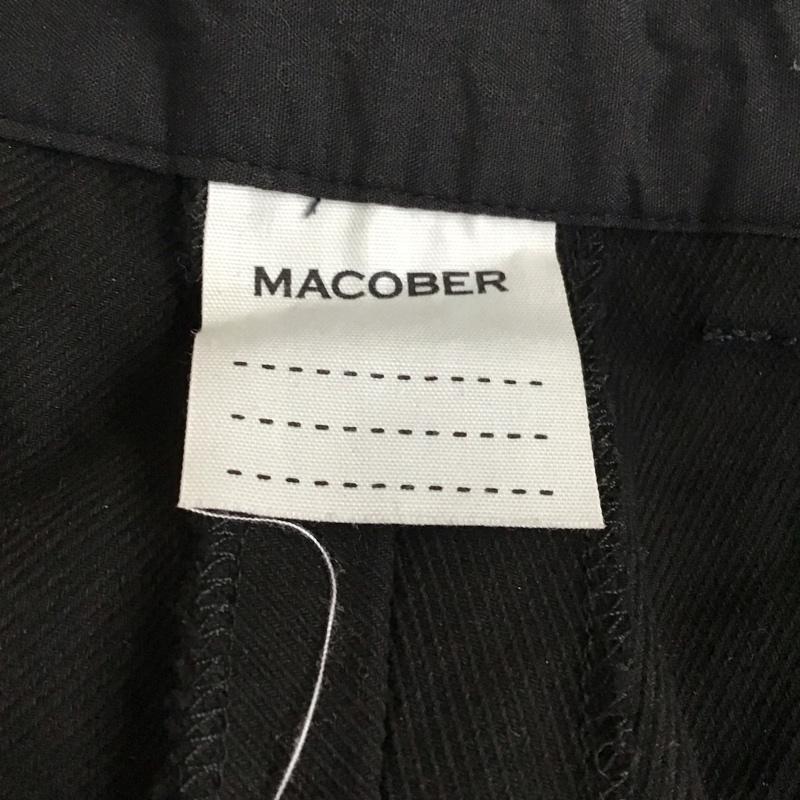 マコバ MACOBER パンツ チノパン ワークパンツ ワイドパンツ カジュアルパンツ チノパン M 無地 黒 / ブラック /  メンズ USED 古着 中古 10117337