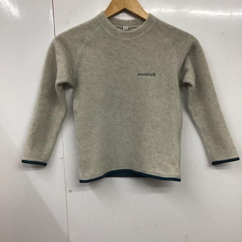 モンベル mont-bell カットソー 長袖 長袖カットソー クルーネックカットソー ロングスリーブカットソー 120cm ロゴ、文字 灰 / グレー /  ボーイズ USED 古着 中古 10119444