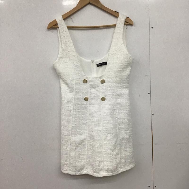 ザラ ZARA ジャンパースカート ジャンパースカート S 無地 白 / ホワイト /  レディース USED 古着 中古 10146962